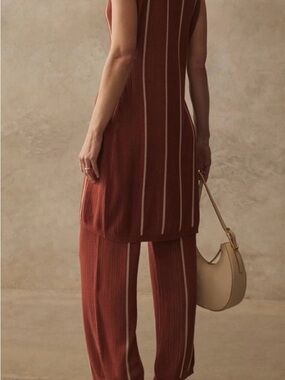 Sancia Camden Knit Pants (Like New- Small) and Button Down Shirt (NWT - Medium)